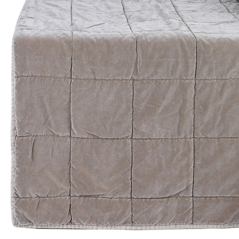 220x240cm Taupe Squares Quilt