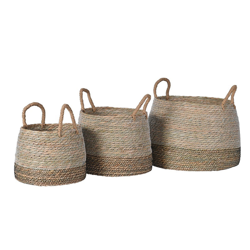 S/3 Neutral Rush Baskets