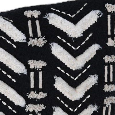 Black/Natural Cotton Cushion