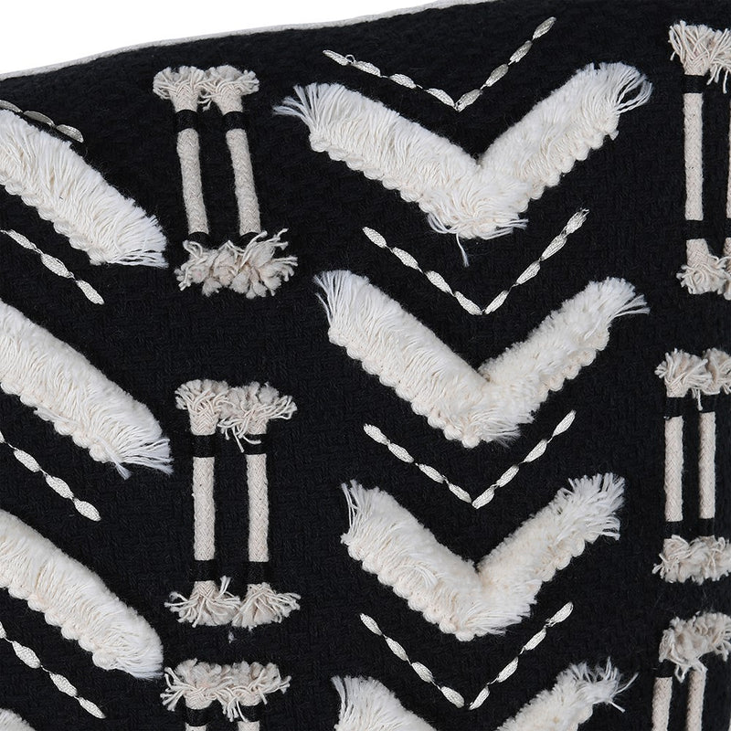 Black/Natural Cotton Cushion