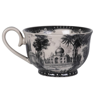 Aged Chinoiserie Printed Cup & Saucer