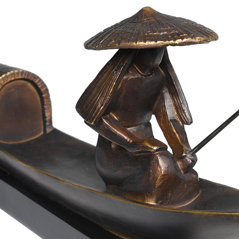 Antique Bronze Effect Fisherman Ornament
