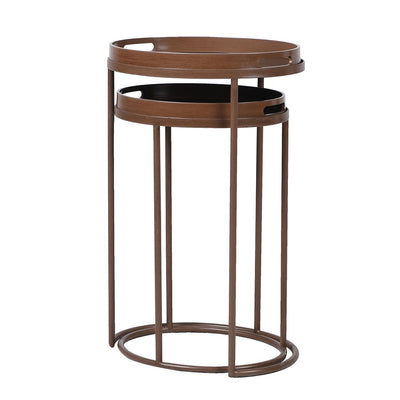 Set of 2 Muted Mist Tray Tables