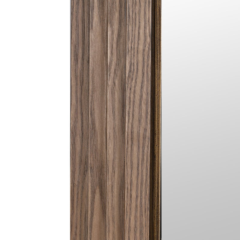 Wooden Ridged Arch Mirror