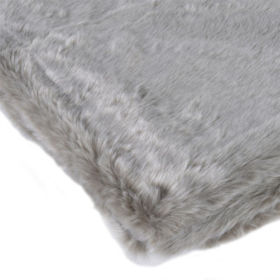 Silver Faux Fur Throw 140x190cm