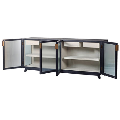 Ribbed Glass Sideboard