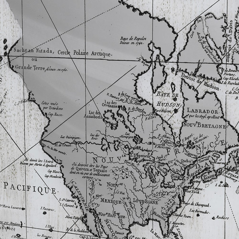 Black & White Framed Vintage Map