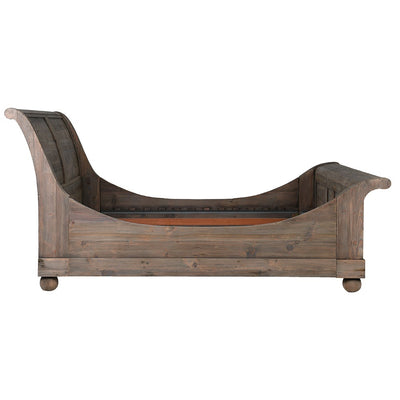 Super King Sleigh Pine Bed