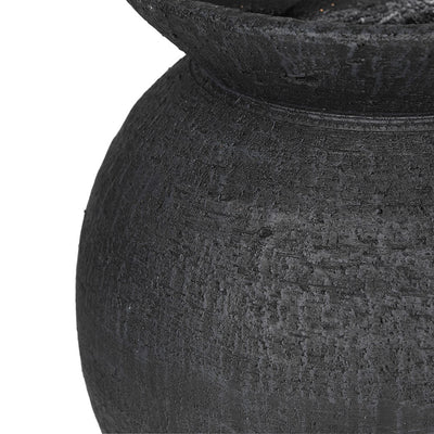 Black Terracotta Bulbous Vase