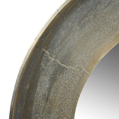 Antique Brass Round Wall Mirror