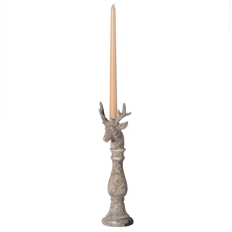 Small Rustic Deer Candlestick