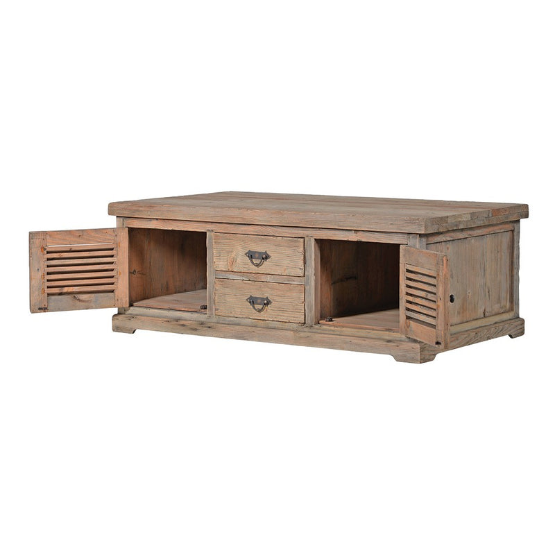 Reclaimed Pine Louvred Coffee Table