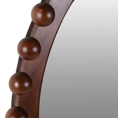 Chestnut Round Bobble Wall Mirror