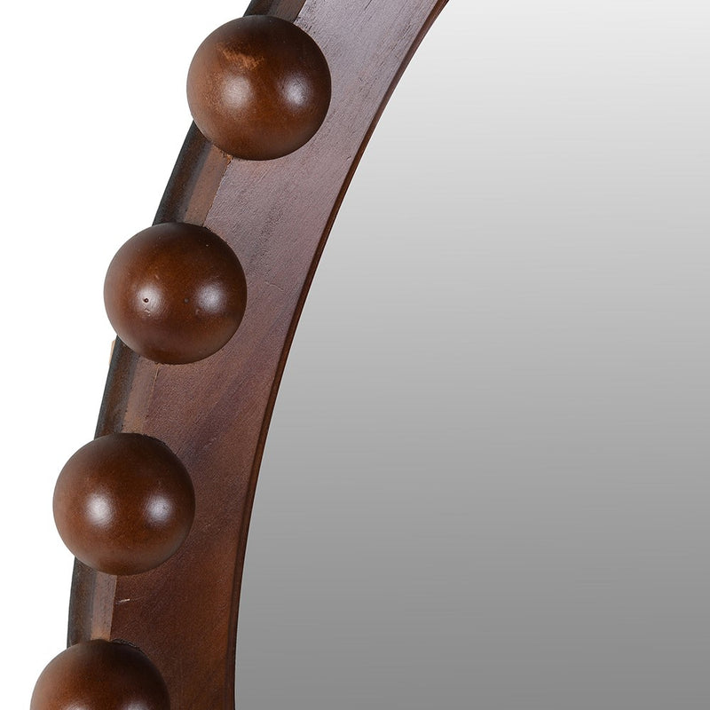 Chestnut Round Bobble Wall Mirror