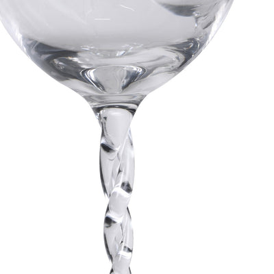 Twisted Stem Clear White Wine Glass