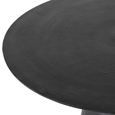 Large Black Aluminium Round Table