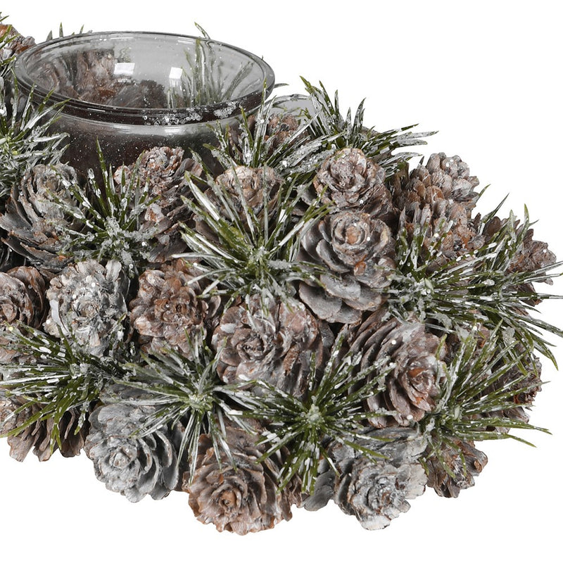 Frosted Pine 4 Candles Holder