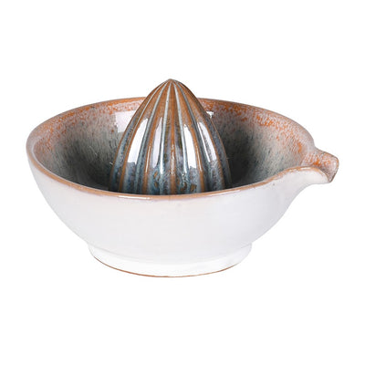 White & Blue Ombre Glazed Ceramic Juicer
