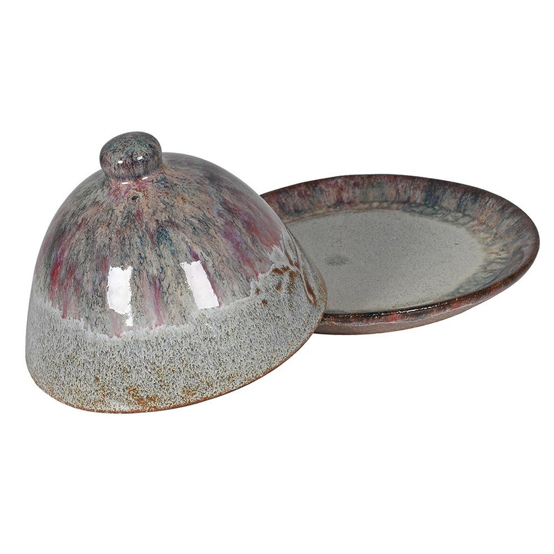 Brown Ombre Glazed Butter Dish