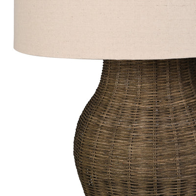 Rattan Urn Table Lamp