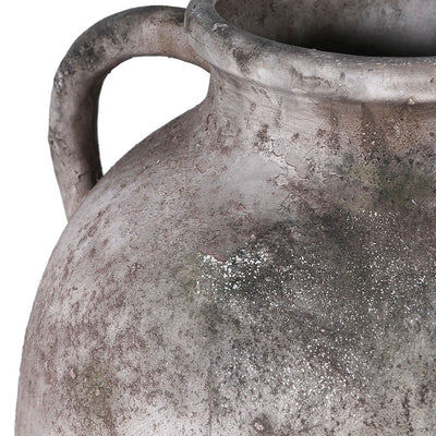 Large Charcoal Burnt Effect Terracotta Vase
