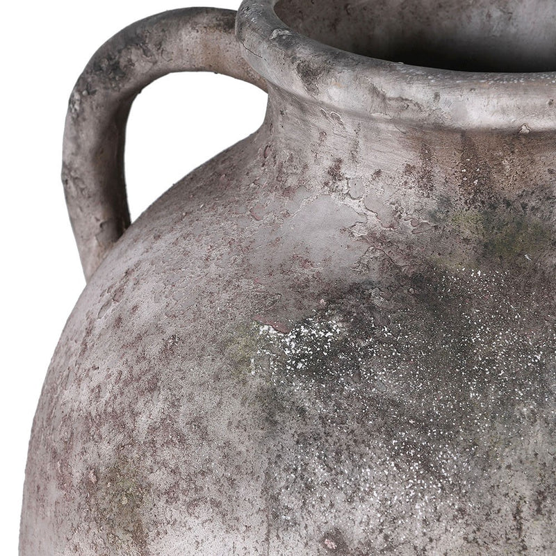 Large Charcoal Burnt Effect Terracotta Vase