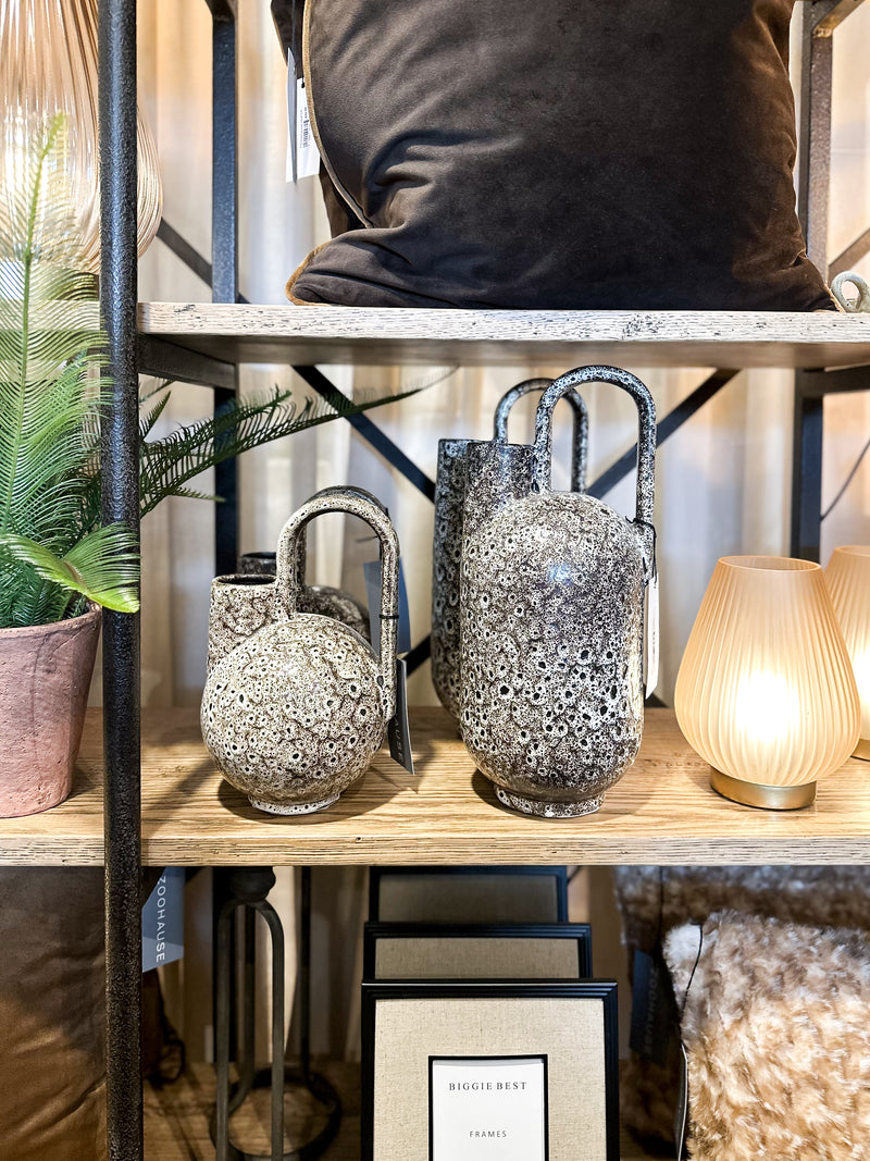 Cream & Black Speckle Vase