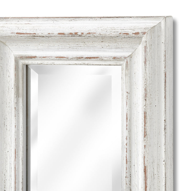 Antique White Narrow Wall Mirror