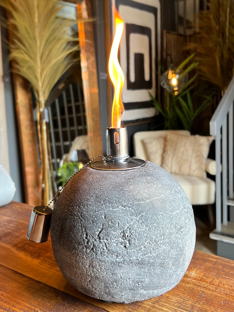 Dark Grey Cement Oil Burner