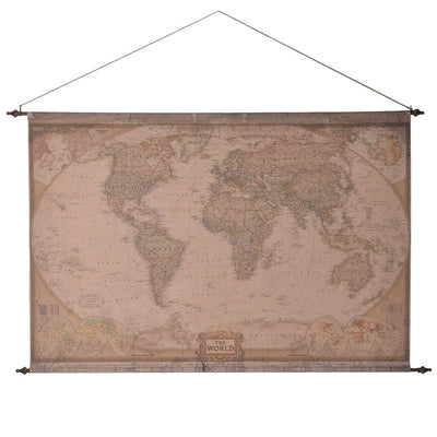 Fabric Hanging World Map