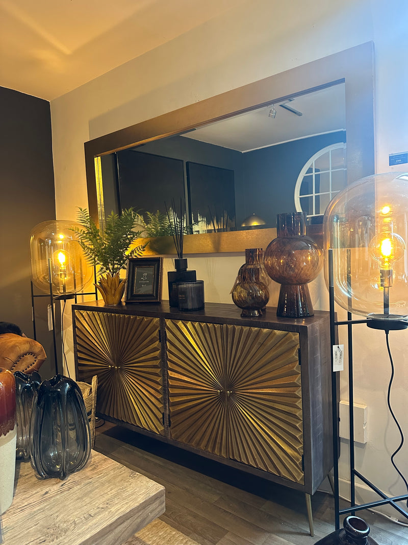 Brass Sunburst Sideboard