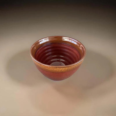 Rust Ridged Stoneware Bowl 11cm