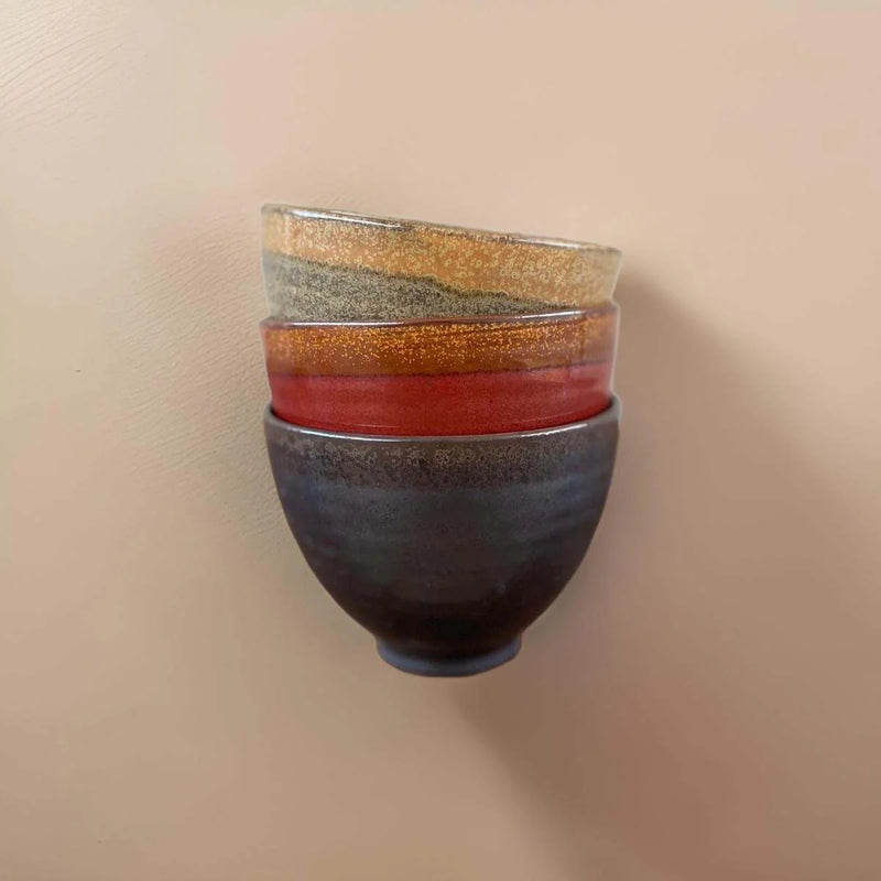 Earth Ridged Stoneware Bowl 11cm