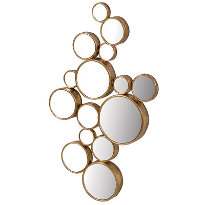 Gold Finish 15 Circled Mirror