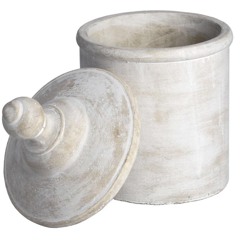 Small Chalk Antique Canister