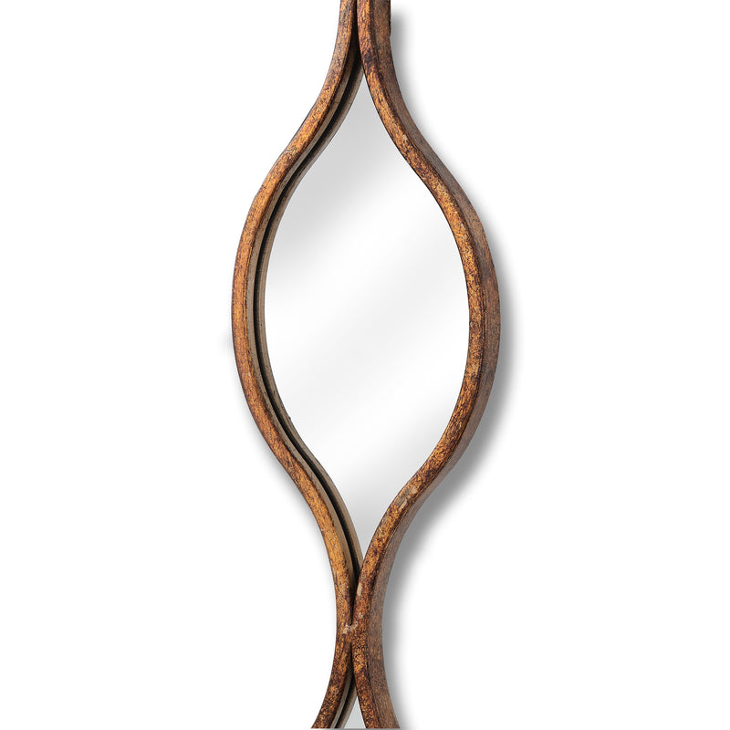 Decorative Teardrop Gold Hanging Mirror