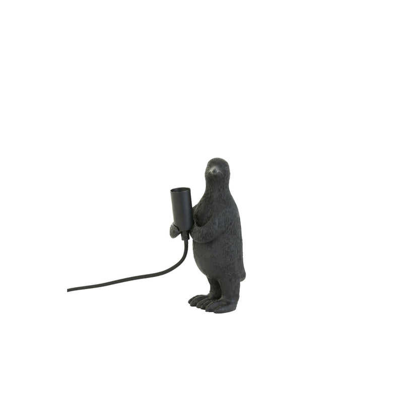 Small Matte Black Penguin Lamp