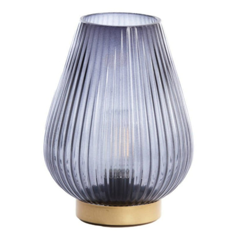 19.5cm LED Grey Glass Table Lamp