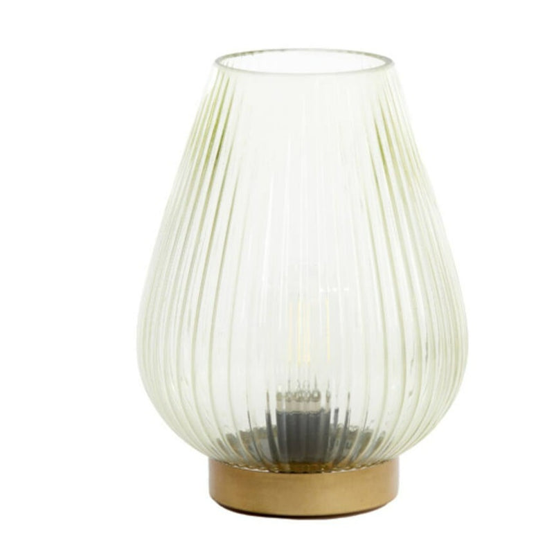 19.5cm LED Light Green Glass Table Lamp