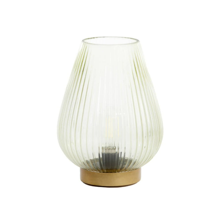 28cm LED Light Green Glass Table Lamp