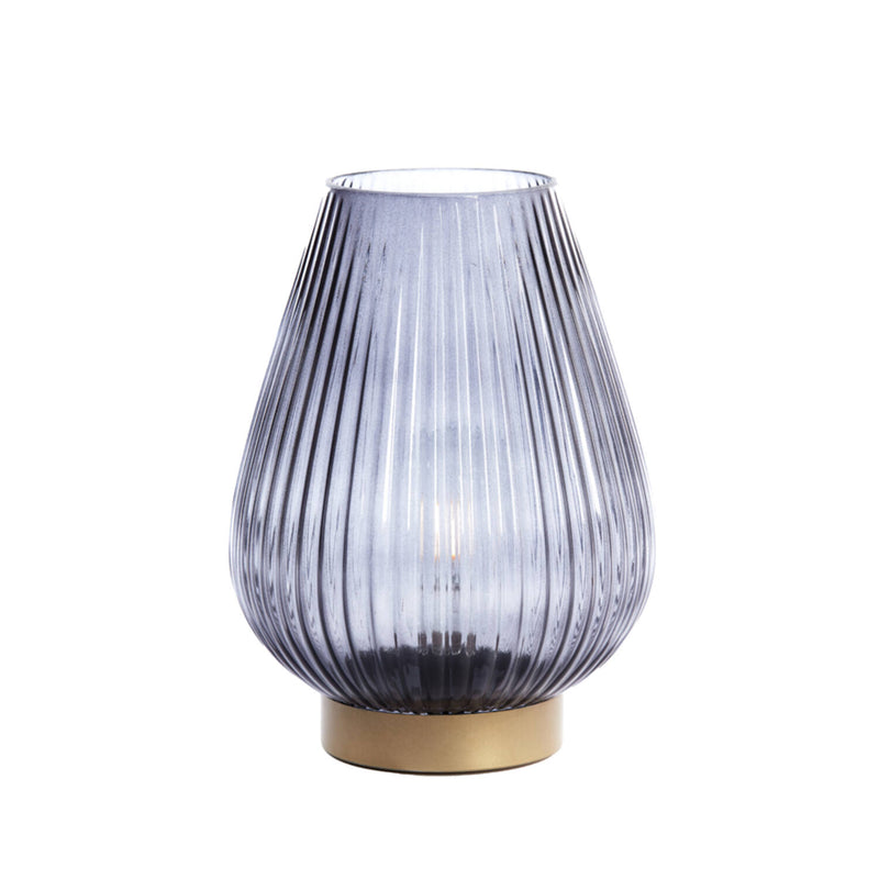 28cm LED Grey Glass Table Lamp