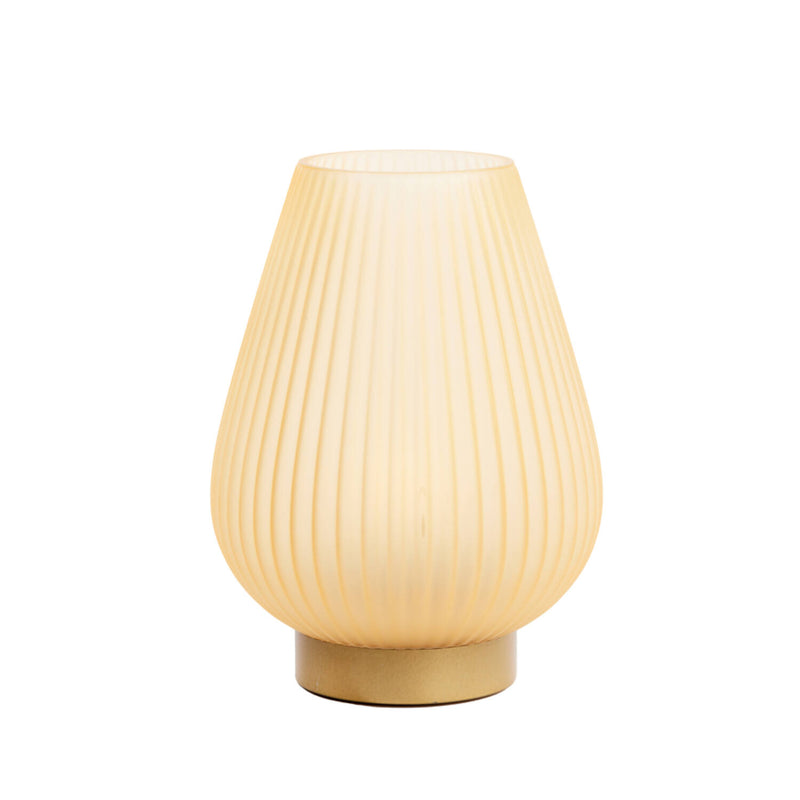 28cm JERA Matte Peach Glass Table Lamp