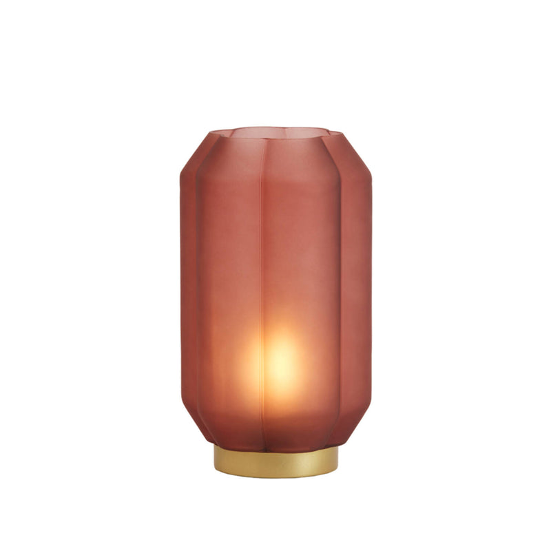 27cm EVI LED Brick Red Table Lamp