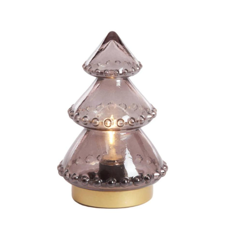 18.5cm LED Grey/Gold Glass Tree Table Lamp