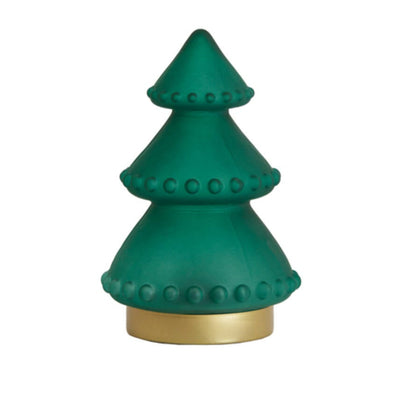 18.5cm LED Matte Green Glass Tree Table Lamp