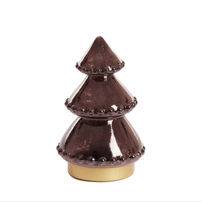18.5cm LED Metallic Brown Glass Tree Table Lamp