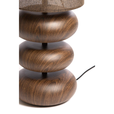 ALO Tall Dark Wood Table Lamp