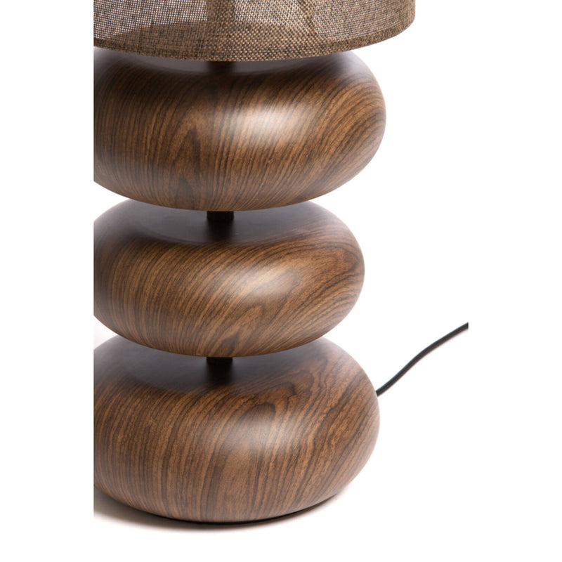 ALO Tall Dark Wood Table Lamp