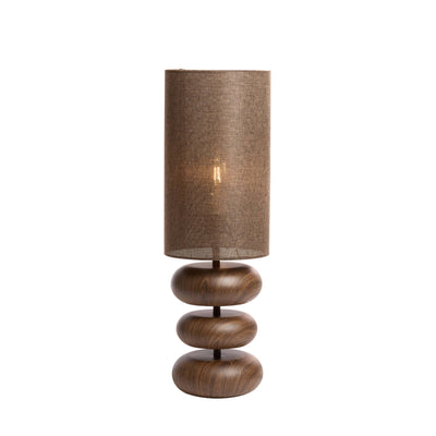 ALO Tall Dark Wood Table Lamp