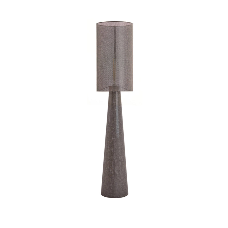 180cm Linen Grey Round Floor Lamp